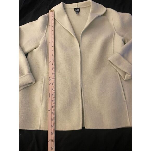 Eileen Fisher Wool Cashmere Blend Open Front Sweater Green Size M - Picture 10 of 11